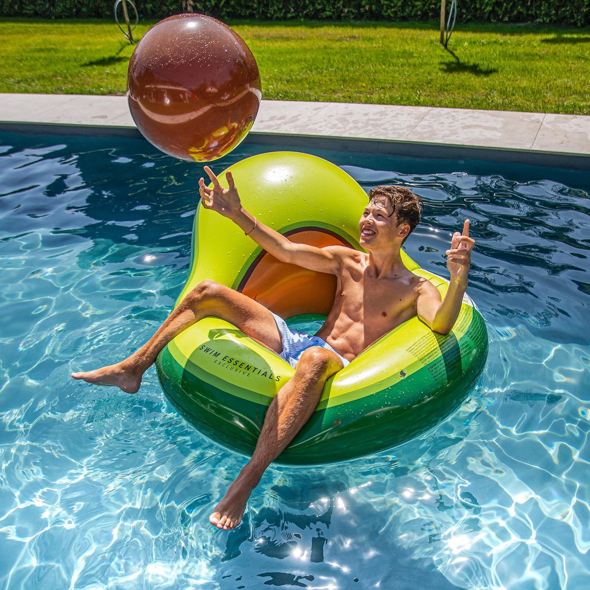 XXL Opblaas Avocado + Strandbal XL
