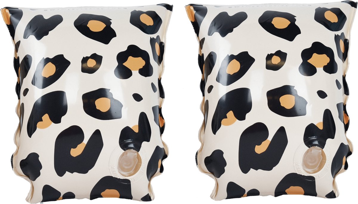 Zwembandjes Beige panterprint