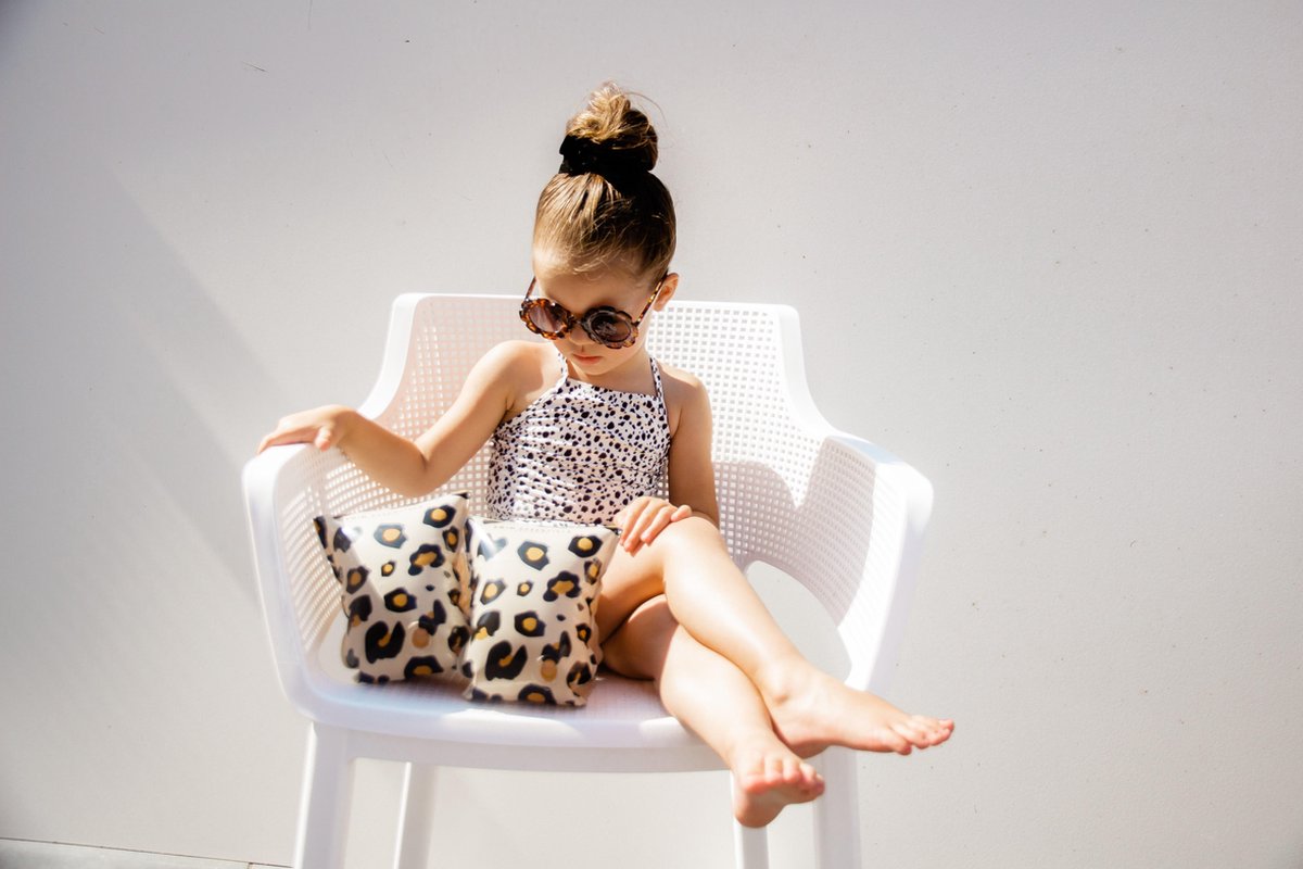 Zwembandjes Beige panterprint